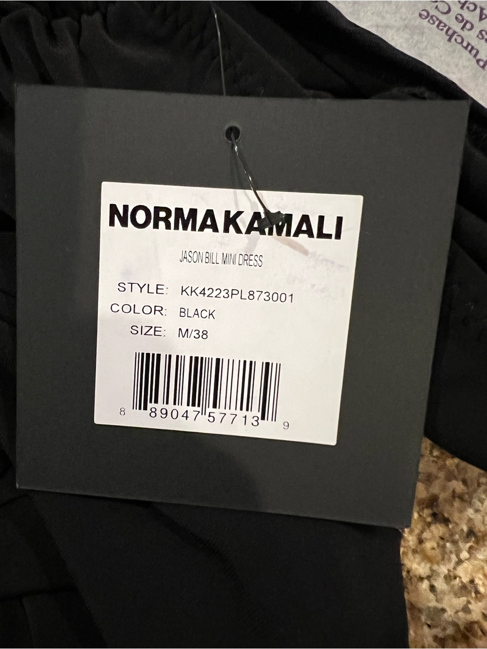 Norma Kamali Jason Bill Mini Dress Black Size M/38 Sold Out NWT - Picture 9 of 10